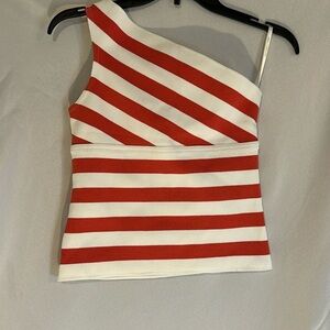Veronique Young for W One Shoulder Knit Crop Top Size 6. NWOT